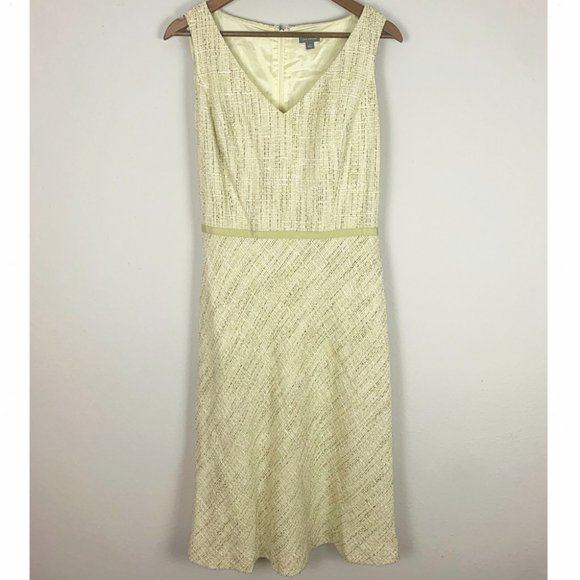 Ann Taylor Boucle Tweed A-Line Midi Shift Dress - Picture 3 of 9